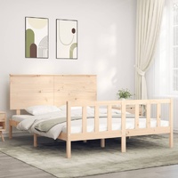 Bed Frame without Mattress 150x200 cm Solid Wood Pine