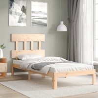 Bed Frame without Mattress 90x190 cm Solid Wood Pine