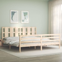 Bed Frame without Mattress 183x203 cm King Solid Wood