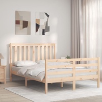 Bed Frame without Mattress 135x190 cm Solid Wood