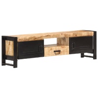 TV Cabinet 140x30x40 cm Rough Mango Wood
