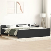 Bed Frame without Mattress Black 183x203 cm King