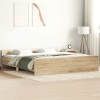 Bed Frame without Mattress Sonoma Oak 183x203 cm King