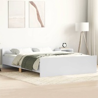 Bed Frame without Mattress White 135x190 cm