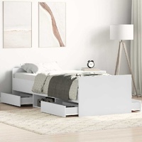 Bed Frame without Mattress White 90x190 cm