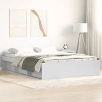 Bed Frame without Mattress White 135x190 cm