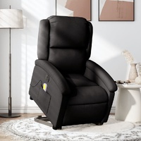 Electric Stand up Massage Recliner Chair Black Fabric
