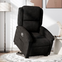 Stand up Recliner Chair Black Velvet