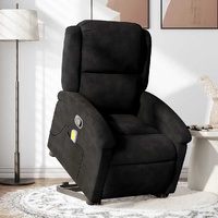Stand up Massage Recliner Chair Black Velvet