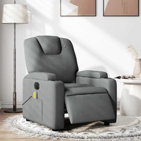 Electric Massage Recliner Chair Dark Grey Fabric