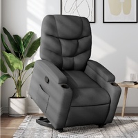 Stand up Recliner Chair Dark Grey Fabric