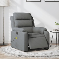 Electric Massage Recliner Chair Dark Grey Fabric