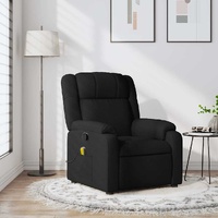 Massage Recliner Chair Black Fabric