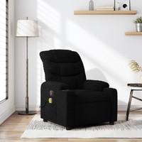 Massage Recliner Chair Black Fabric