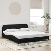 Bed Frame without Mattress Black 183x203 cm King Velvet