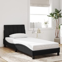 Bed Frame without Mattress "Hanko" Black 90x190 cm Velvet