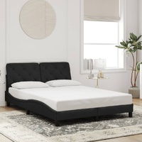 Bed Frame without Mattress Black 137x190 cm Velvet