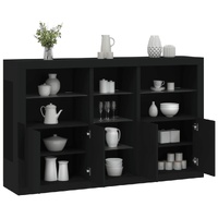 Sideboard with LED Lights Black 162x37x100 cm