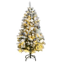 Artificial Hinged Christmas Tree with 150 LEDs & Ball Set 150 cm