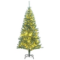 Artificial Christmas Tree 300 LEDs & Flocked Snow 180 cm
