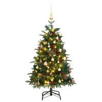 Artificial Hinged Christmas Tree with 150 LEDs & Ball Set 150 cm
