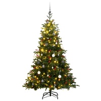 Artificial Hinged Christmas Tree with 300 LEDs & Ball Set 180 cm