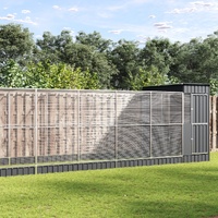 Aviary with Extension Silver 623x203x216 cm Steel