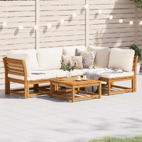 5 Piece Garden Lounge Set with Cushions Solid Wood Acacia