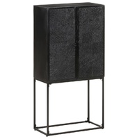 Sideboard Black 60x30x120 cm Solid Acacia and Mango Wood