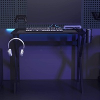 Gaming Desk with K Shape Legs Black 90x60x75 cm