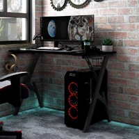 Gaming Desk with Y Shape Legs Black 90x60x75 cm