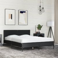 Bed Frame without Mattress Black 135x190 cm