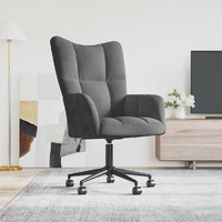 Relaxing Chair Dark Grey Velvet