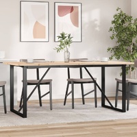 Dining Table O-Frame 180x90x75.5 cm Solid Wood Pine and Steel