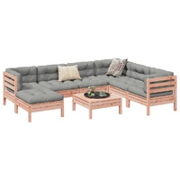 8 Piece Garden Sofa Set with Cushions Solid Wood Douglas Fir