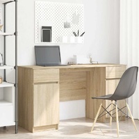 Desk with Drawer Sonoma oak 140 x 49 x 76 cm Engineered wood