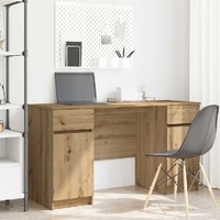 Desk with Drawer Artisan oak 140 x 49 x 76 cm Engineered wood