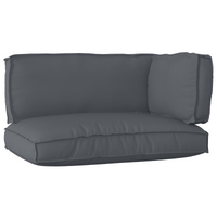 Pallet Cushion Set 3 pcs Anthracite 120 x 80 x 12 cm