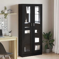 Book Cabinet Black oak 82,5 x 30,5 x 185 cm Engineered Wood