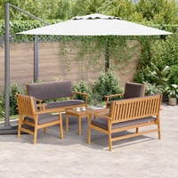 Garden Sofa Set 5 pcs Brown 75 x 45 x 38cm Solid Acacia wood