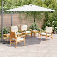 Garden Sofa Set 6 pcs Brown 45 x 45 x 38cm Solid Acacia wood