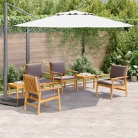 Garden Sofa Set 6 pcs Brown 45 x 45 x 38cm Solid Acacia wood