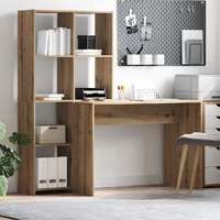 Desk with Shelf Artisan Oak 138,5 x 55 x 143 cm Engineered Wood