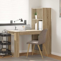 Desk with Shelf Sonoma Oak 122 x 67 x 145 cm Engineered Wood