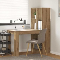 Desk with Shelf Artisan Oak 122 x 67 x 145 cm Engineered Wood