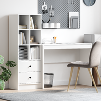 Desk with Drawer 2 pcs White