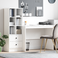 Desk with Drawer 2 pcs White