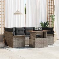 Garden Sofa Set with Cushion Manual 7 pcs Grey 100 x 55 x 73 cm