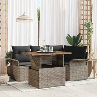 Garden Sofa Set with Cushion Manual 5 pcs Grey 100 x 55 x 73 cm