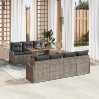 Garden Sofa Set with Cushion Manual 8 pcs Grey 100 x 55 x 73 cm
